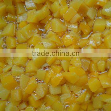 hot sell healthy canned peach irregular dices