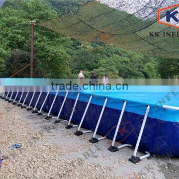 commercial metal rectangular frame pvc swimming pool