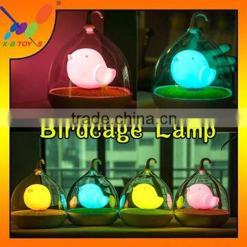 2015 New product Hot selling creative birdcage shaped lamp Lovely Touch Mini USB rechargeable LED Night Light