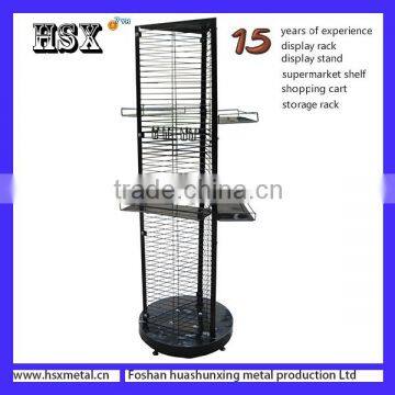 supermarket black rotating rack stand metal HSX-S713