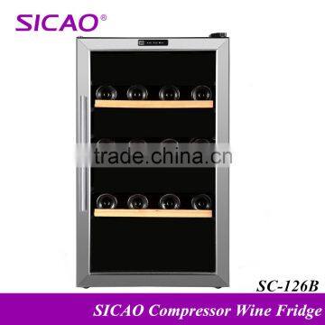 126L 46 bottles single zone glass wine cooler