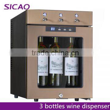 3 bottle wine dispenser electric wine dispenser led light fridge liqour dispeners