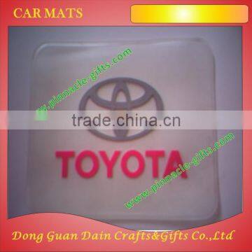 non skid rubber cars mats with company logo on it for toyota cars