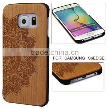Pretty Laser Engraved Wood Back Cover For Samsung S6 /s6 Edge Plus Case photo-2