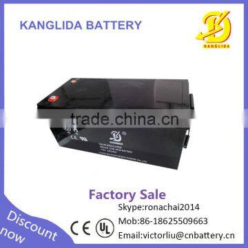 Kanglida 6fm 12v 200ah agm deep cycle solar cell battery