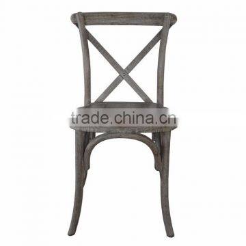 White Washed Stacking Cross X Back Chair photo-2