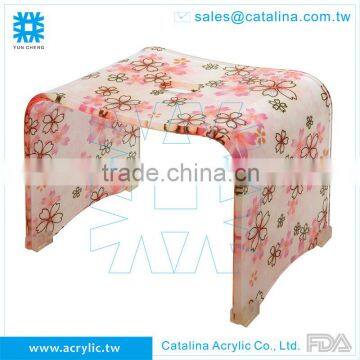 Flower pattern Bathroom House plastic Acrylic chair