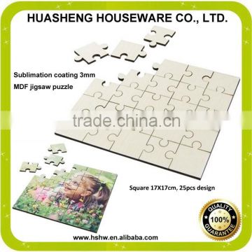 China cheap price sublimation coating mdf puzzle for heat transfter