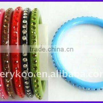 Popular Crystal Plastic Resin Bangles(FCH-10657)