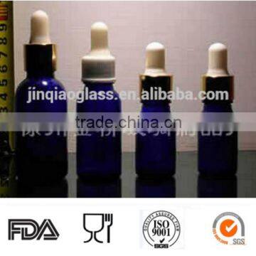 mini blue/green glass bottle for oil different capacity