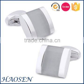2016 Quick Lead High Quality Engraved Cufflinks Silver