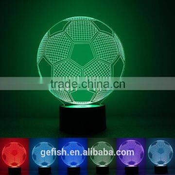 Cheap 3D acrylic football led display lamp 3D table lamp