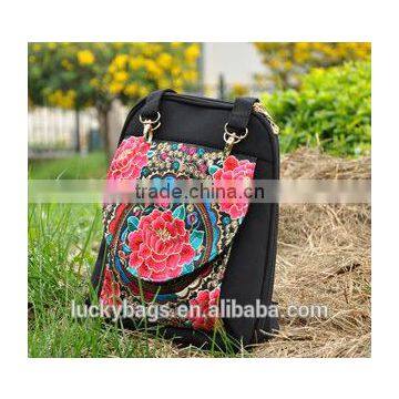 China Cheap Stylish Embroidery women's bag backpack