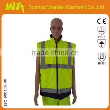 HiVis 4 in 1 Zip off Sleeve Revisable Vest