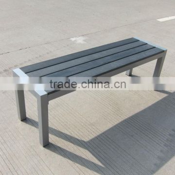 Plastic wood outdoor bench