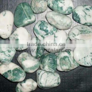 GREEN TREE AGATE TUMBLED PEBBLES STONE