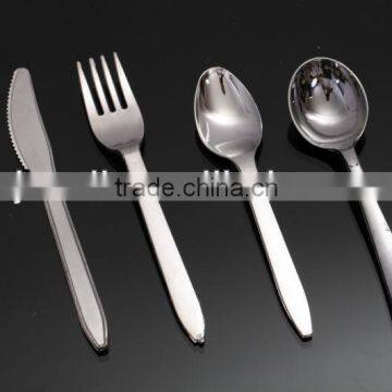 alibaba hot selling silver coated decorative plastic cutlery