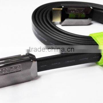 5M Black metal flat HDMI cable 1.4v male to male