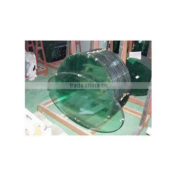 6mm,10mm,12mm Round Tempered Glass with Polished Edge Meet EN12150
