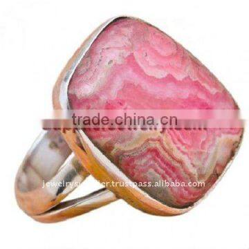 Fashion!! Rhodochrosite Designer Sterling Jewelry Silver Jewelery Purple Gemstone Rings