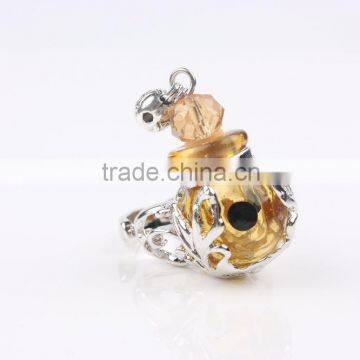 Fashion Mini Glass Bottle Women Perfume Finger Ring Size Adjustable Essential Oil Rings Scent Ring photo-3