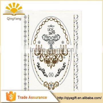 Custom Body Temporary Gold Silver Custom Sticker Flash Tattoo