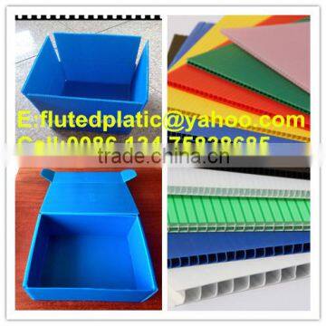 Collapsible PP plastic coroplast box