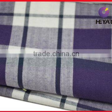 100% Cotton Purple Stripe Shirt Fabric For Men