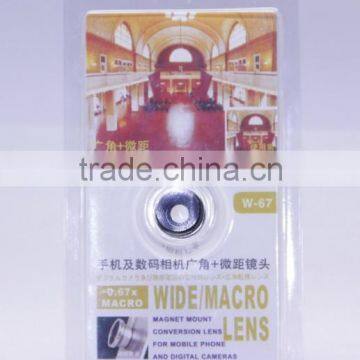 2 in 1 0.67X Wide Angle+marco Lens Camera for Cell Phone photo-3