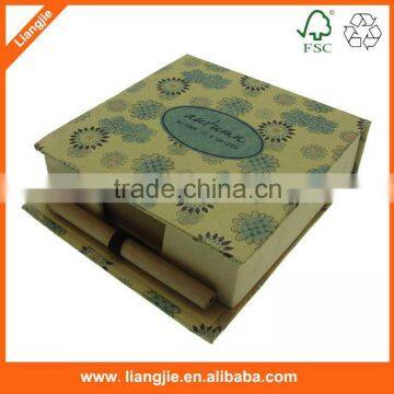 Hard Paper Box Memo Pads, Notepads With Ballpen and Holder photo-5