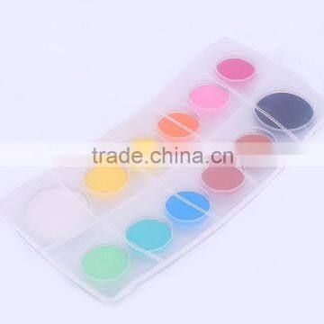 Bulk 12pcs Solid Powdered Tempera Watercolor Paint Cakes Set Artist Professional Quality in Plastic Box for Kid photo-4