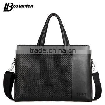 black crossbody messenger handbag business tote bag for men