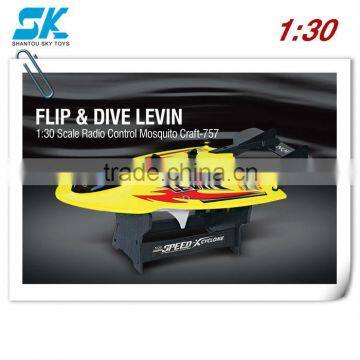 !2012 New amd Hot 1: 30 Flip& Dive Levin RC Boat 757T-4019 brushless boat battery powered rc boat the best selling in 2016