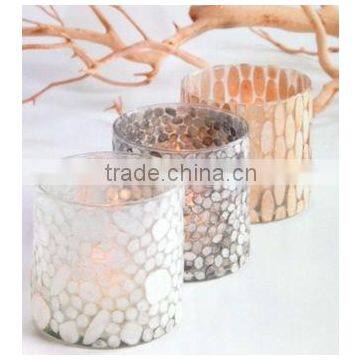 Capiz Glass Votive Holder - White