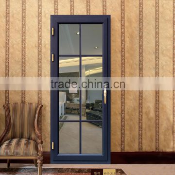 China supplier top quality double glazed french door with grill design