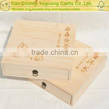 High qualtiy factory supplied painted wooden tea bags storage box with compartments