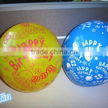 2017 newest Happy birthday latex round balloon for party decoration