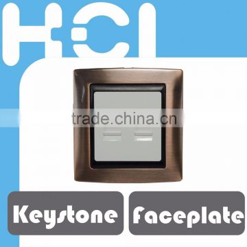 Taiwan RJ45 Metal Cellular Faceplate with Door