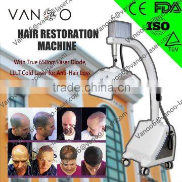 *2015 LLLT soft/cold diode laser permanent hair regrowth laser/hair stimulate beauty equipment