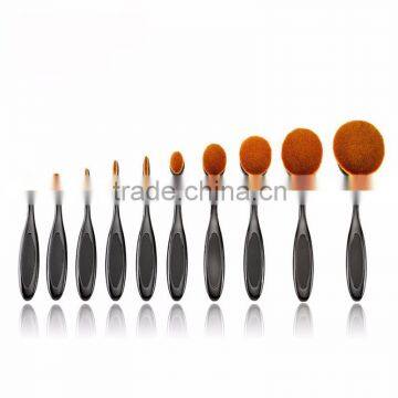 New Docolor Oval Brush Sets 10pcs Beauty Essential Make up Professional Oval Make up Brushes With Holder photo-2