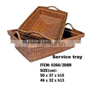 Rattan Tray Large and Medium Brown ( july.etop@exporttop.com)