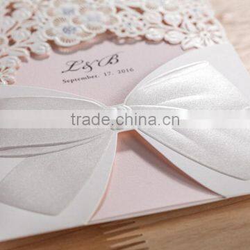 Hot Sale White Laser Cut Wedding Invitation Card photo-5