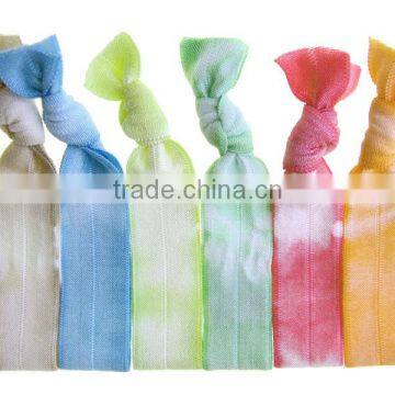 color fabric hair tie with elastic