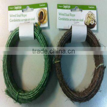 Wired sisal rope with 2mm daimeter