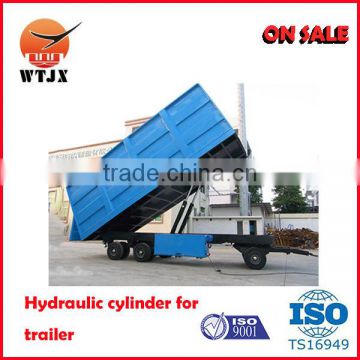 Single acting hydraulic cylinder for trailer