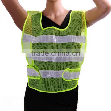 Wholesale vest working clothes with pvc reflective taps road safety warning sleevel