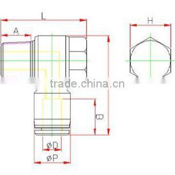 Plastic Tube Fitting, Union Straight ,compact One -touch Tube Fitting , Push in Tube Fitting photo-2