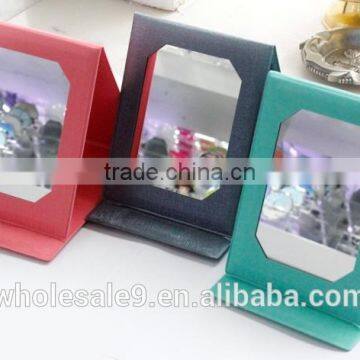 Pu Leather Creative Folding Pocket Mirror photo-3