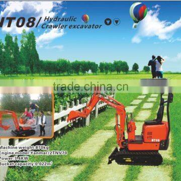 Nante hydraulic crawler mini excavator 1 ton with CE for FARM