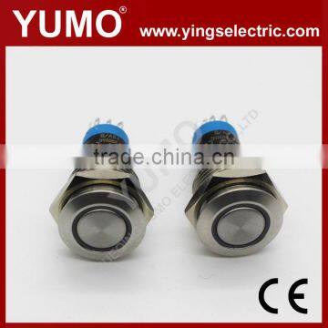 LA16JSF-11E Blue Push Button Monetary With Lamp Stainless Steel 12V DC photo-5